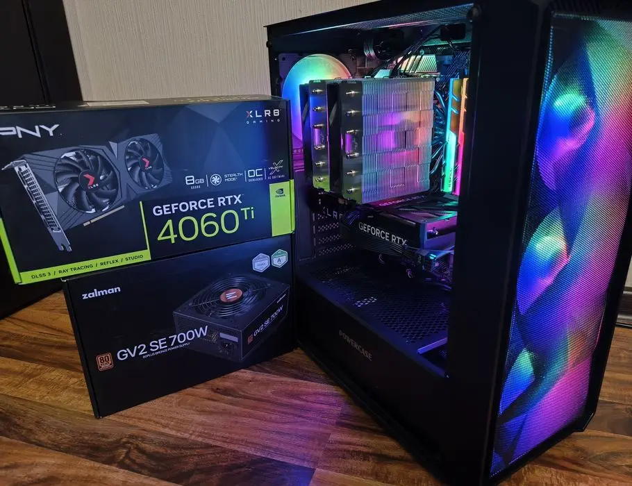 Rtx4060ti/Ryzen7 5800x/X570 Asus/16gb ddr4 3200mhz Gskill/700w blok