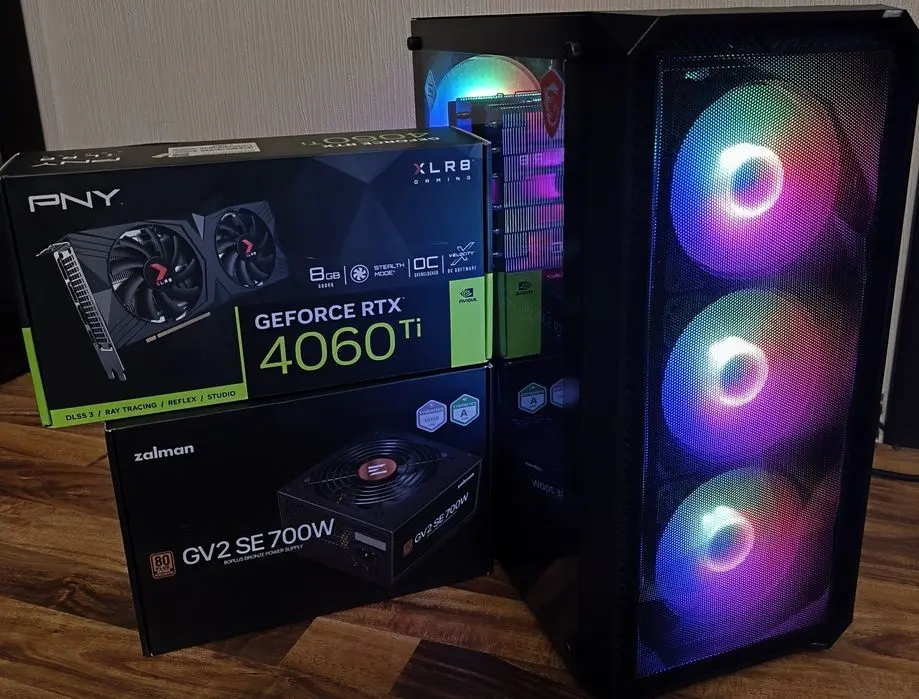 Rtx4060ti/Ryzen7 5800x/X570 Asus/16gb ddr4 3200mhz Gskill/700w blok