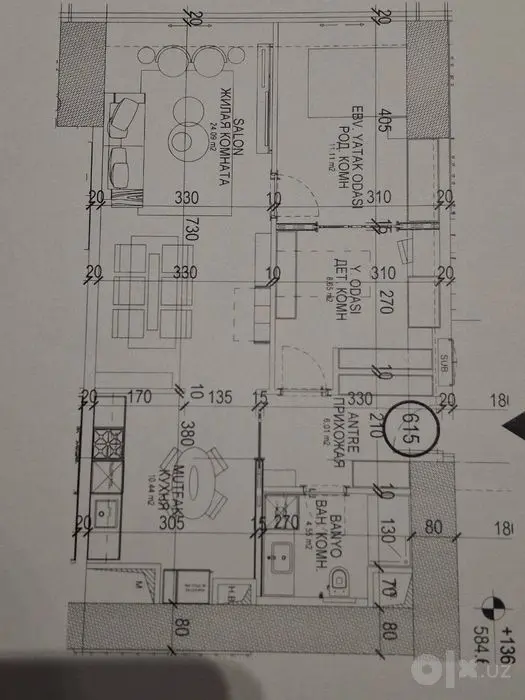 3/3451 68кв квартира в ЖК Nest One Tashkent City