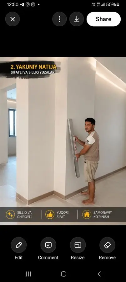 Malyar ustalar aboy yopishtirish rang  imulsiya