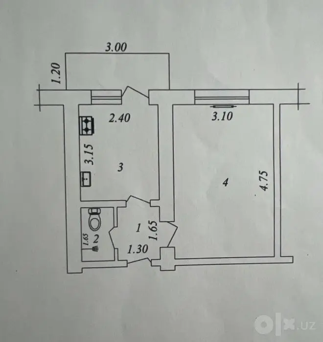 Своя 1/3/5 Сампи Корзинка. Площадь 28м². Не торец. Кирпич