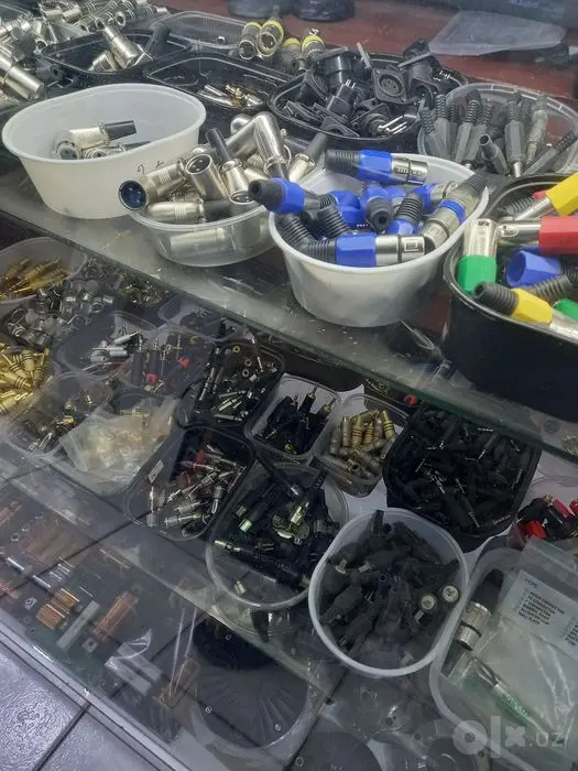 Кабеля шнуры разьемы Aux Xlr Rca Jack Spikon Tv звуковое оборудование.