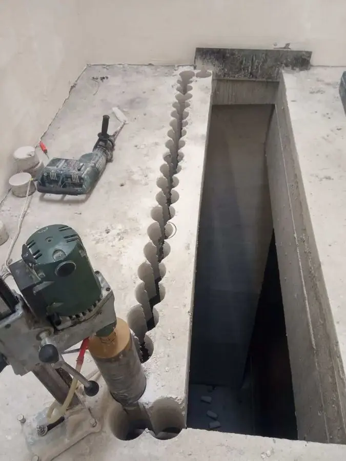 Beton devor teshish