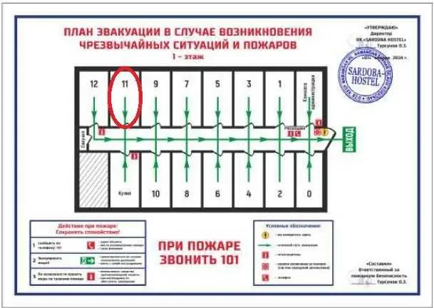 Гостиница, Хостел Ботанический сад, САМПИ \ КОМАНДИРОВКА\ КОМНАТА №11